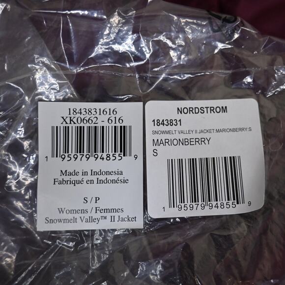 Columbia Womens S Snowmelt Valley II Water Resistant Jacket in Marionberry NEW - Picture 11 of 11
